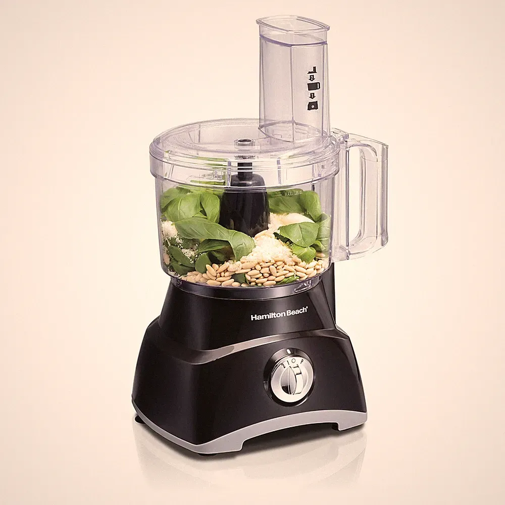 Hamilton Beach Food Processor & Vegetable Chopper for Slicing, Shredding, Black