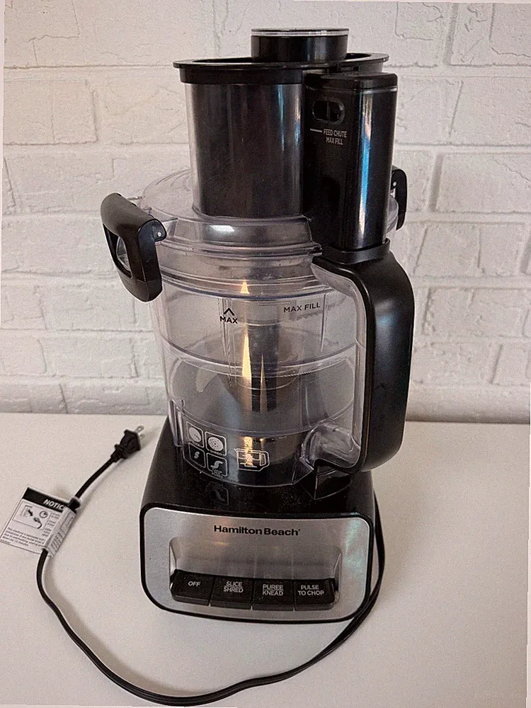 Hamilton Beach Food Processor with Slice, Shred, Puree, and Pulse Functions