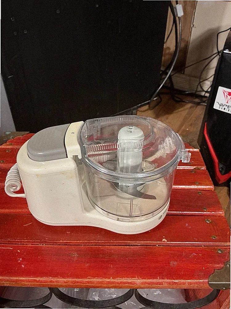 Hamilton Beach Mini Food Processor Vintage White 3 Cup Electric Chopper USA