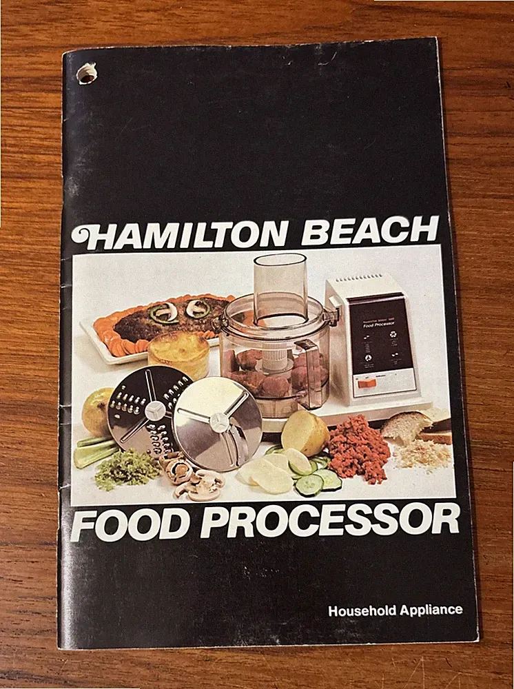 Hamilton Beach Scovill Manual Dual Speed Food Processor M 707 Recipes Booklet