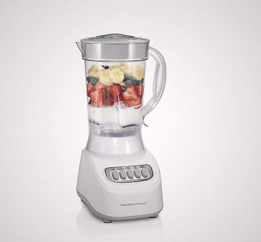 Hamilton Beach Smoothie Blender 48 Oz Jar White Kitchen Shakes Ice Crusher