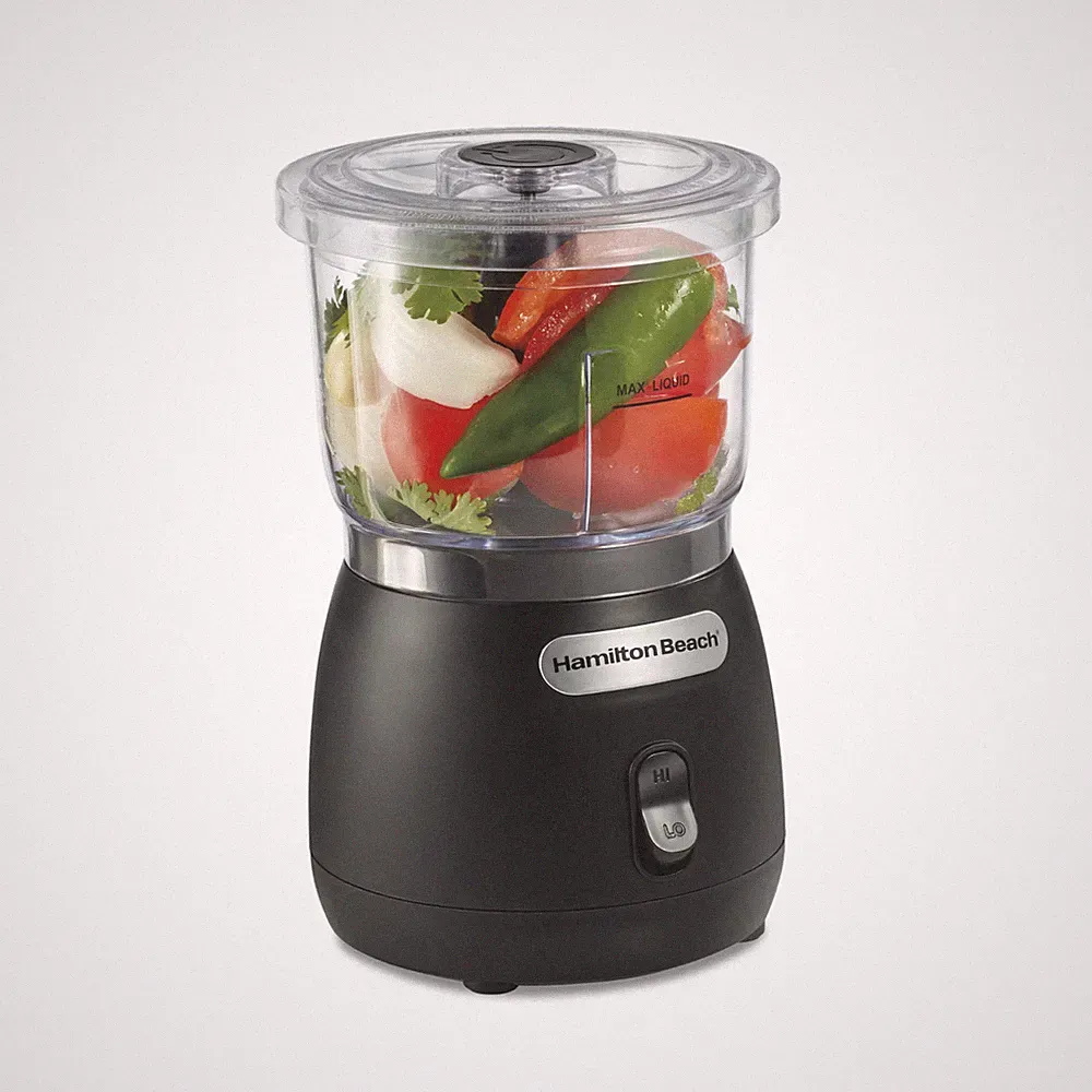 Hamilton Beach Stack & Press 3-Cup Food Chopper and Mini Food Processor