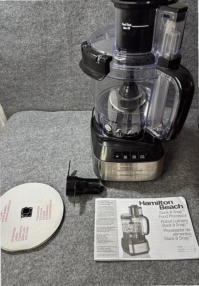 Hamilton Beach Stack & Snap Food Processor 12cup Capacity - Black (70727)