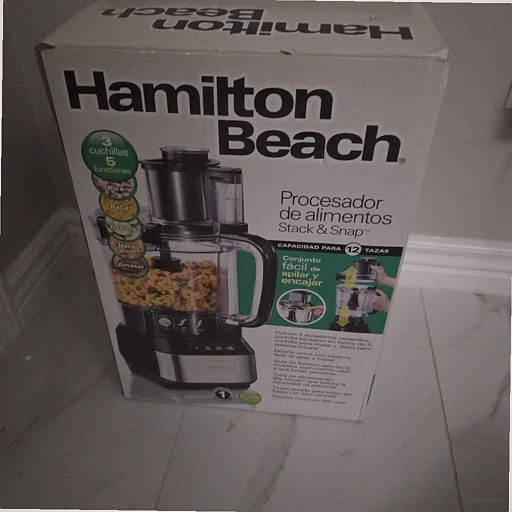 Hamilton Beach Stack & Snap Food Processor 12cup Capacity - Black (70727G)