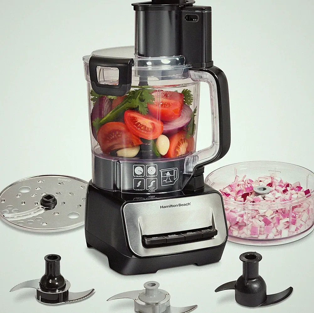 Hamilton Beach Stack & Snap Food Processor and Vegetable Chopper, Stainless Stee