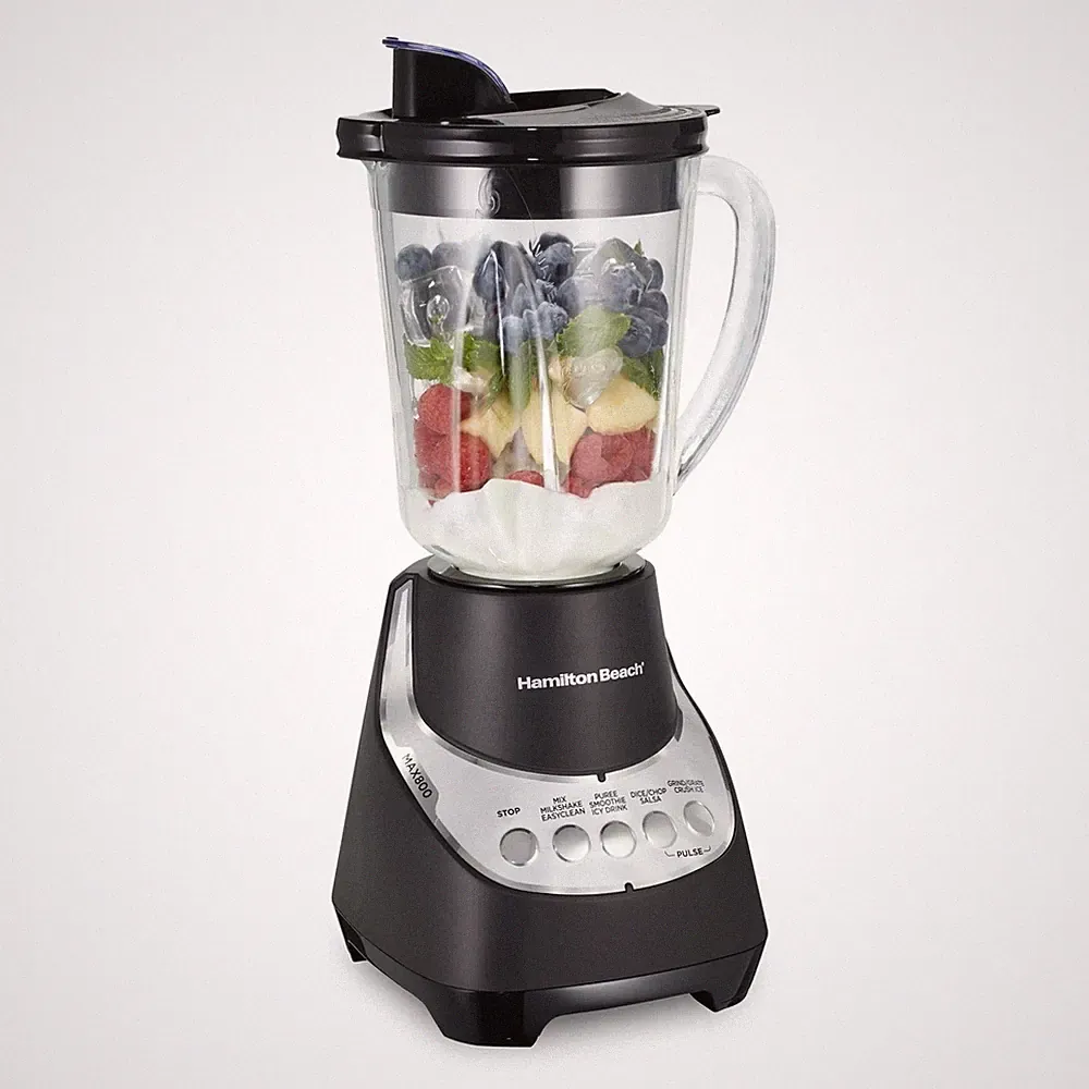 Hamilton Beach Wave Action Smoothie Blender,48 oz Glass Jar 800W 12Function- new