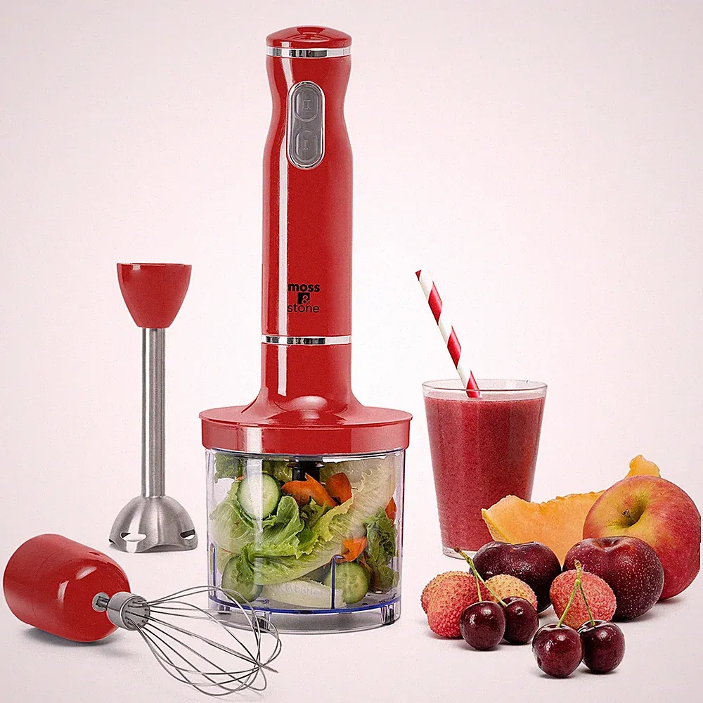Hand Blender Electric With Egg Whisk & Chopper, Powerful 300 Watt Immersion H...