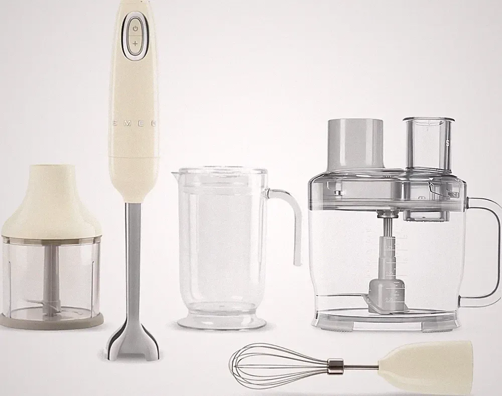 Hand Blender & Food Processor Bundle – HBF03 with HBFP11 Attachment – Retro Styl