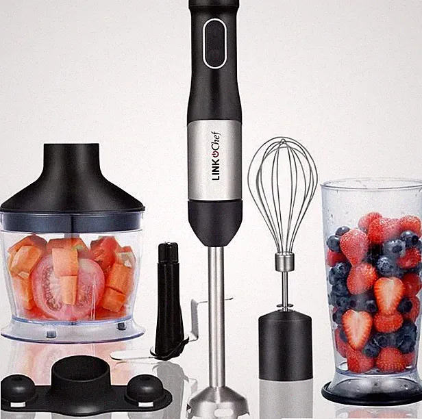 HB-2140T Immersion Blender LINKChef Hand Blender 1 500W 20 speeds Silver