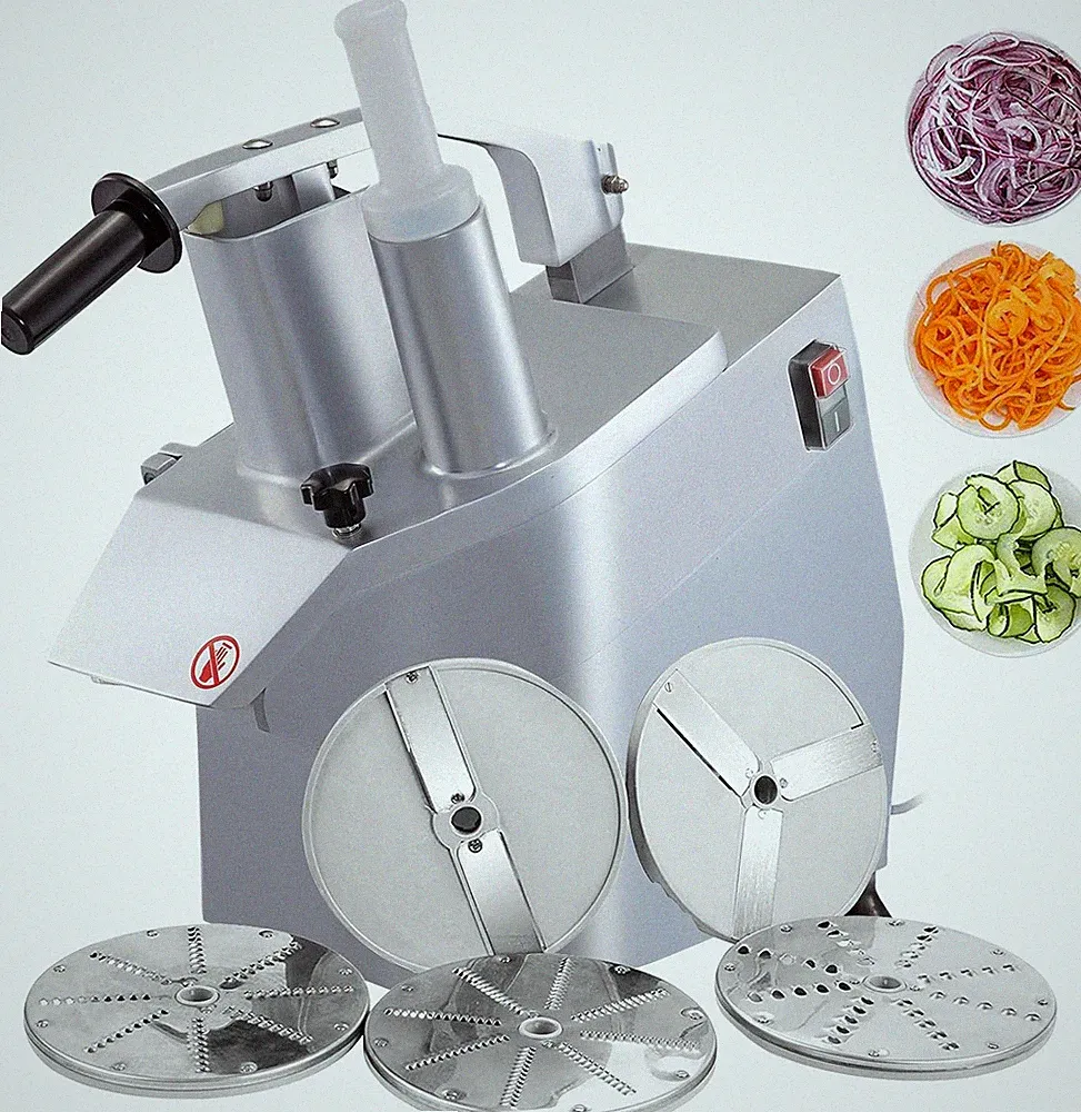 Heavy-Duty 110V Food Processor - 550W Electric Slicer with 6 Versatile Blades