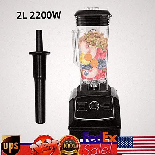 Heavy Duty Commercial Grade Countertop Blender with 8-Cup Jar, Black 2200W