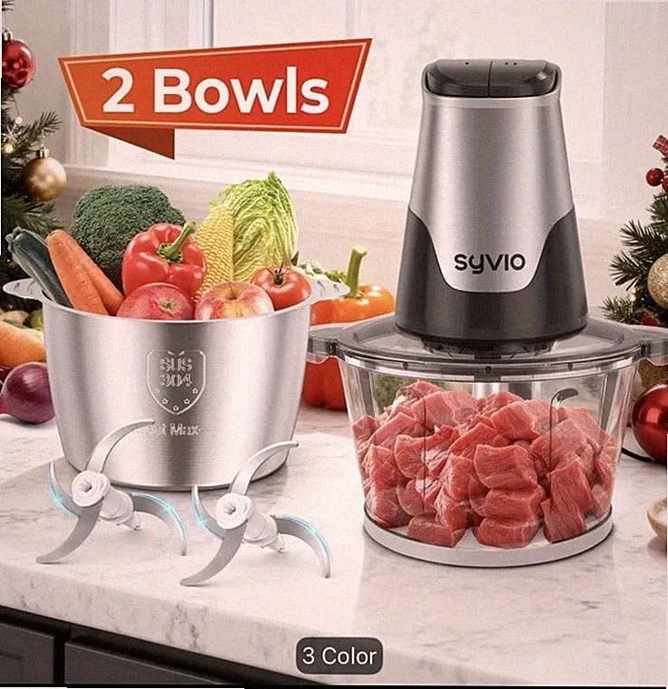 High quality food processor wit 2Bowls mini electric foodchopper for baby/Adult