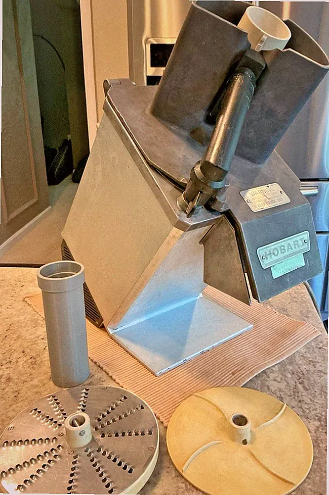 food processor shredding cheese
