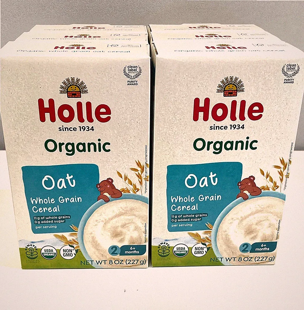 Holle Organic Baby Cereal Whole Grain Oat Cereal for Baby 6+ Months Pack of 6