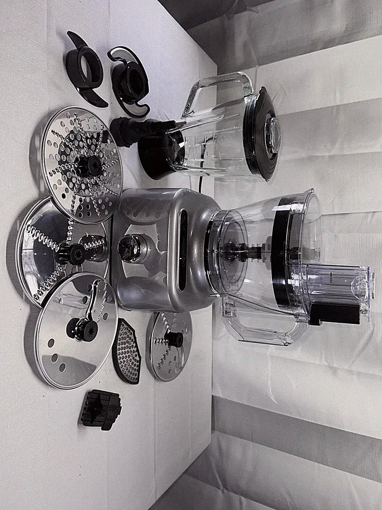 Homtone 16 Cup Food Processor, Aluminum Diecast Blender And Food Processor Combo