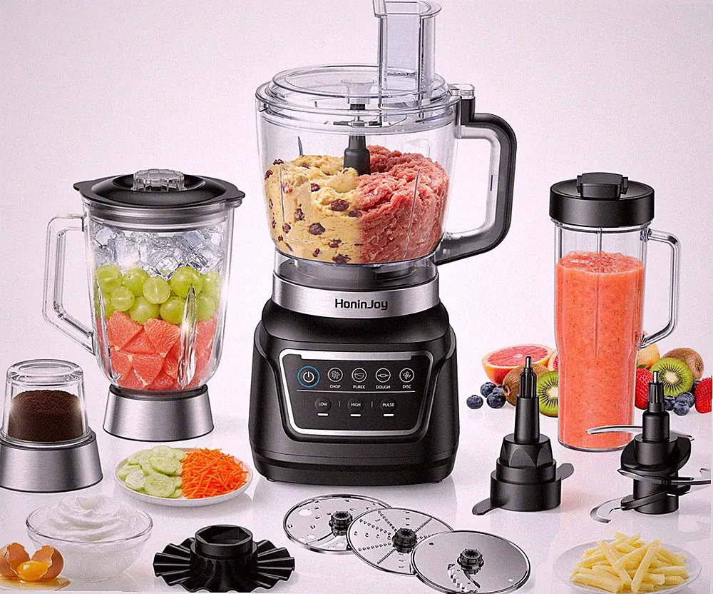 HoninJoy 14 in 1 Food Processor Blender Combo All in One Kitchen Blender Blender
