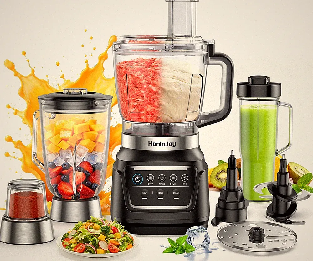 HoninJoy All in One Blender & Food Processor 10 in 1 Professional Blender for