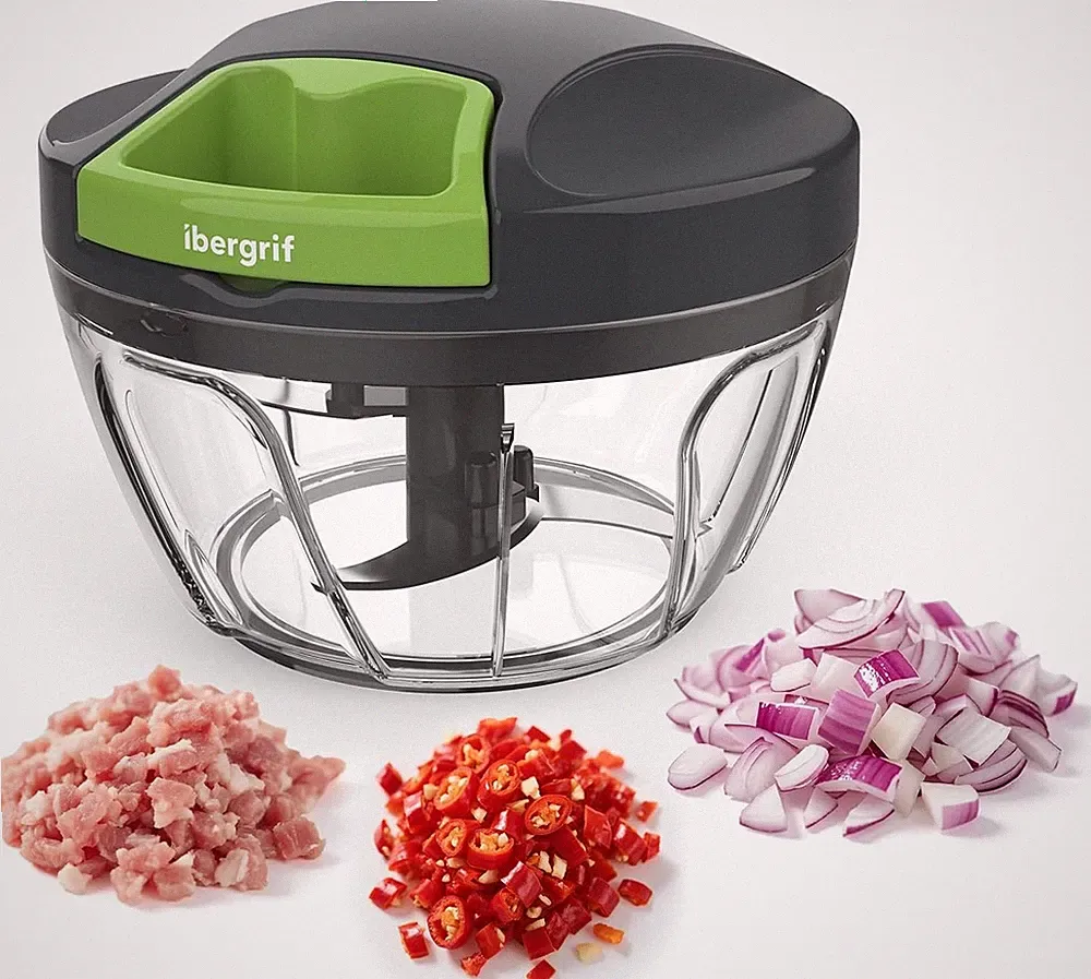 Ibergrif Manual Food Processor Vegetable Chopper, Portable Onion Chopper Garlic