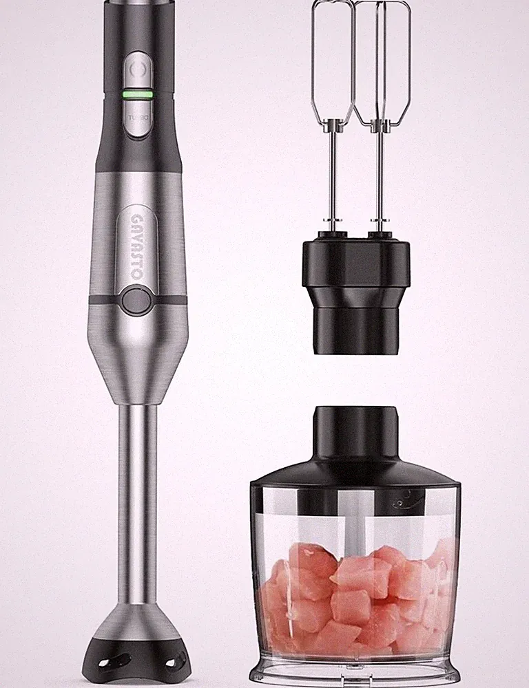 Immersion Blender 800 Watts Scratch Resistant Hand Blender with Food Processor N