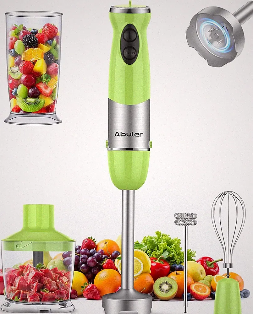 Immersion Blender Handheld 1000W 5 in 1 Corded Stick Hand Blender Kitchen with 1
