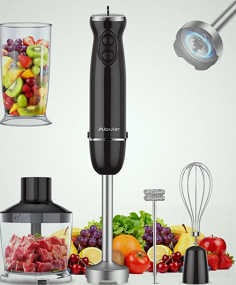 Immersion Blender Handheld Hand Blender, 1000W 5 in 1 Hand Mixer Stick, Bpa-Free