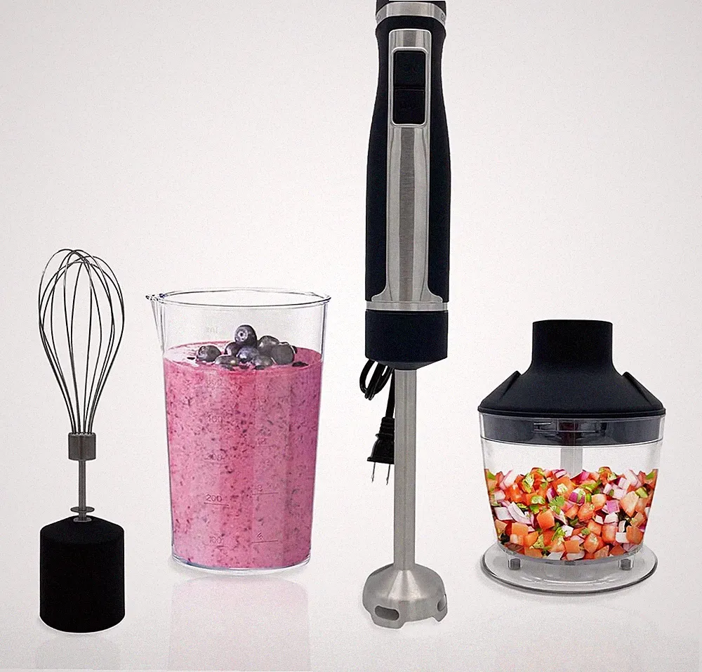 Immersion Blender - Handheld Stick Blender, Whisk, and Food Processor - Includes