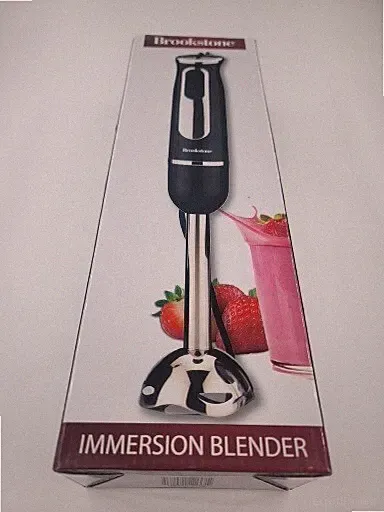 Immersion Blender, Stainless Blades, Whisk, 8 Variable Speeds, Quiet, 500 W