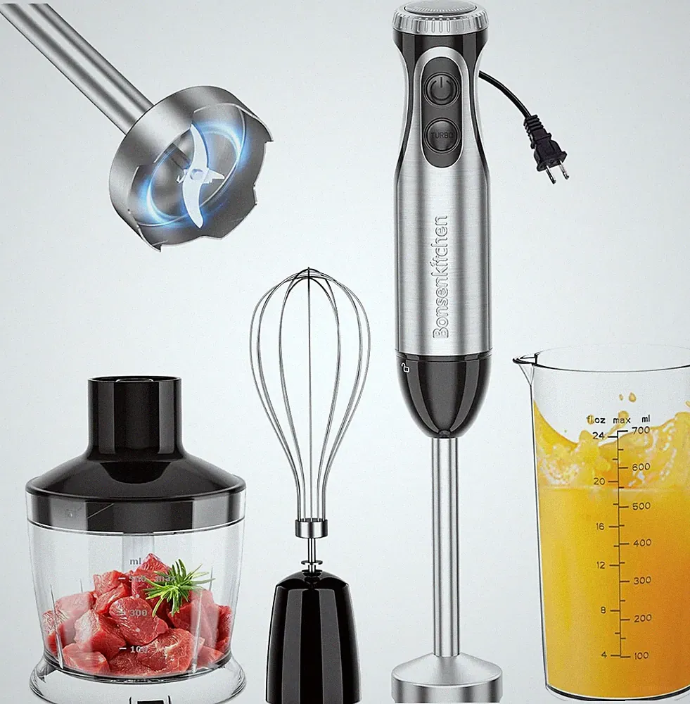 Immersion Blender with Food Processor, 20 Speeds & Turbo Mode