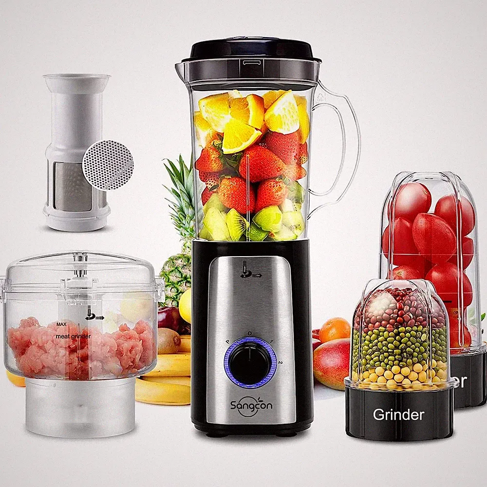 in-1 Blender Food Processor 350W 47oz Smoothie Maker Chopper Grinder Set