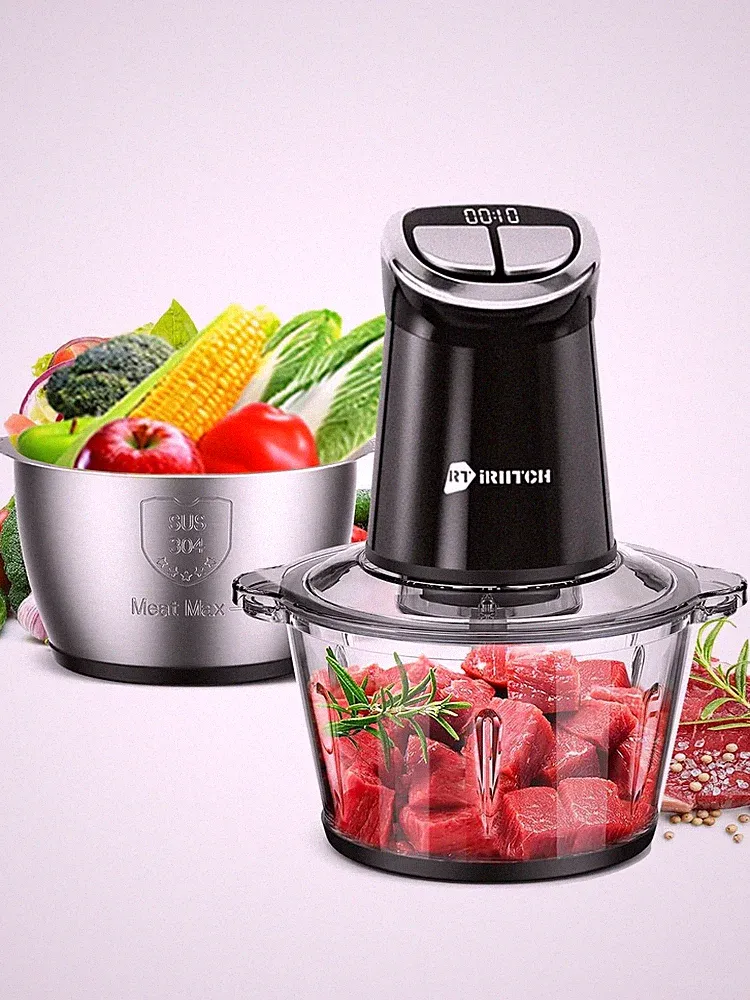 IRIITCH Food Processor 800W with LED Timer Electric Chopper