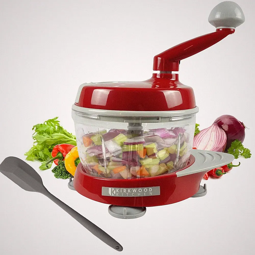 KIRKWOOD KITCHEN Manual Food Processor Meat Grinder Veggie Chopper Slicer Spinne