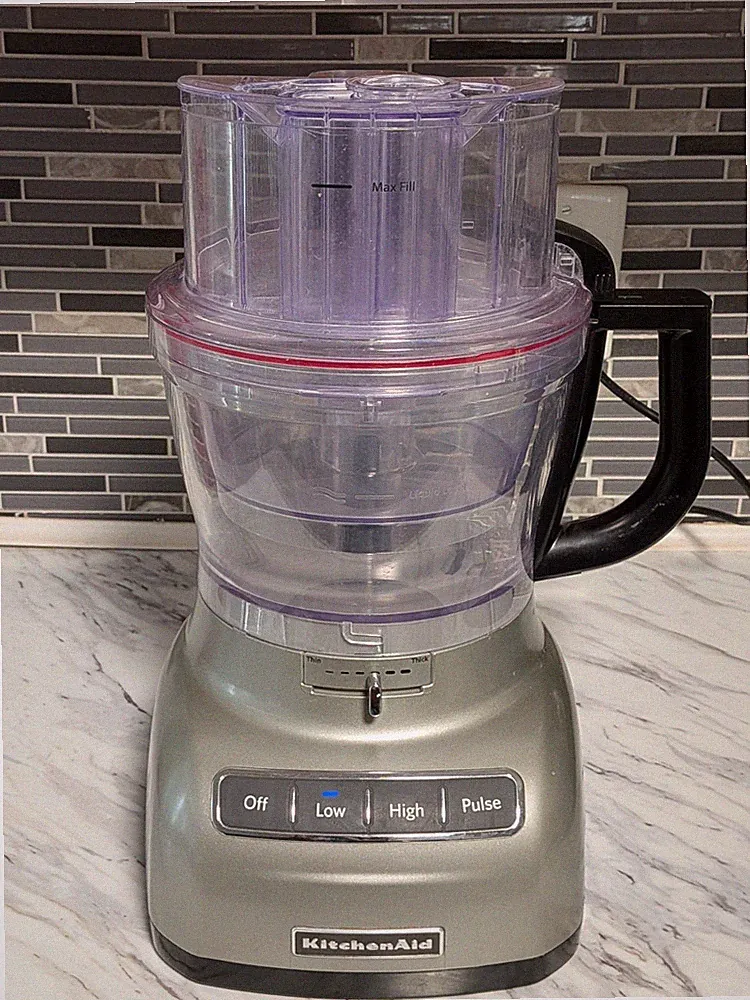 Kitchen Aid 13-Cup Silver Food Processor KFP1355CU Tested and Working