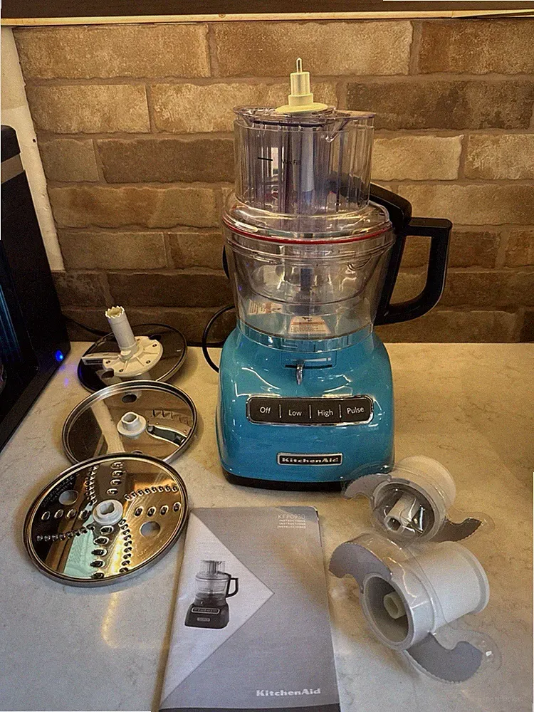 Kitchen Aid KFP0930 Food Processor Turquoise Blue with Manual & All Accessories