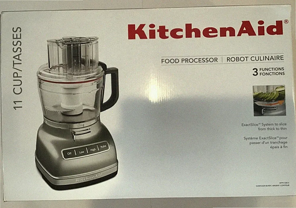 KITCHEN AID; #KFP1133CU CONTOUR SILVER - 11 CUP FOOD PROCESSOR