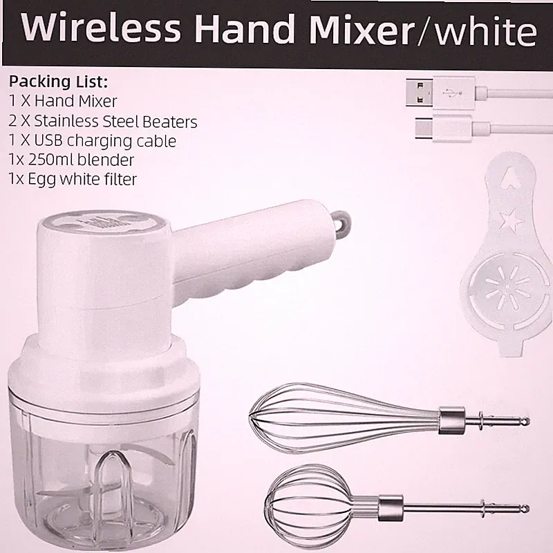 Kitchen Electric Food Chopper Mini Masher USB Portable Meat Grinder Kitchen Tool