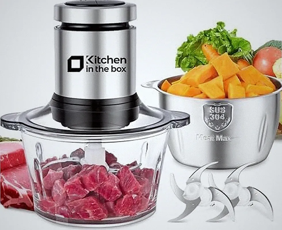 Kitchen in the Box Food Processor, Electric Meat Grinder & Food Chopper with 400