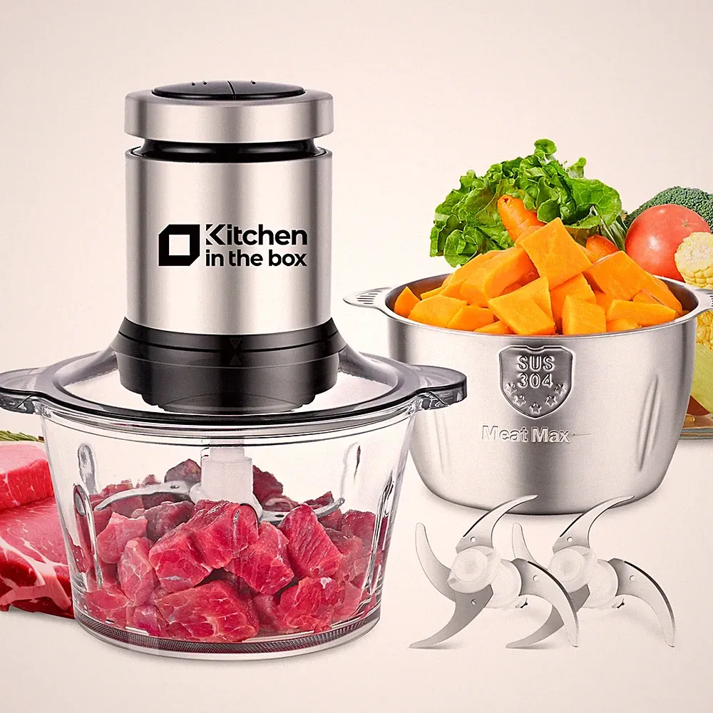 Kitchen in the box Food Processors Small Meat Grinder & Food Chopper Electric
