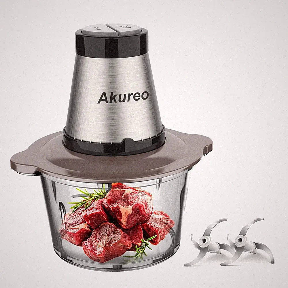 Kitchen in the Box Mini Food Processors, Electric Food Chopper with Meat Grin...