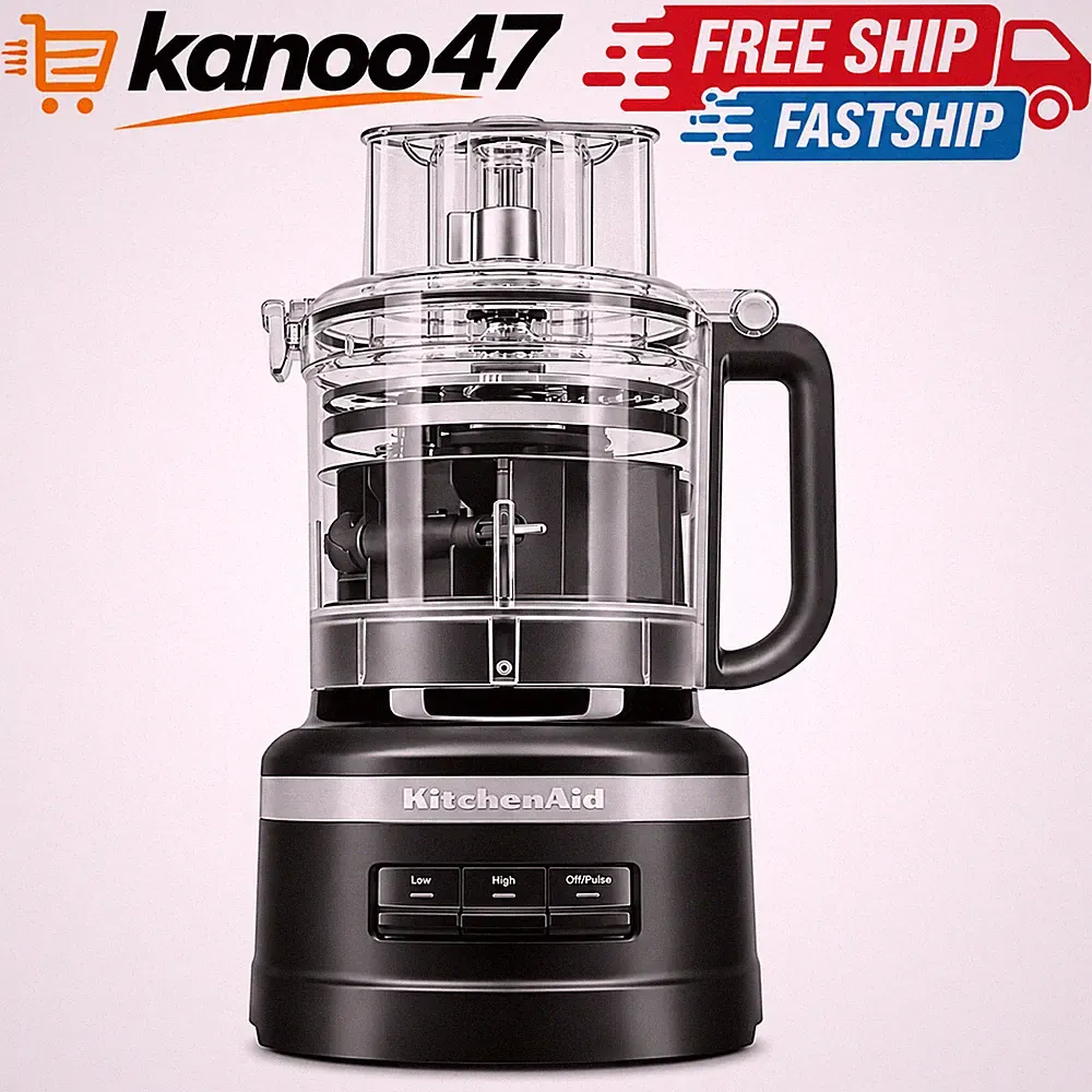 KitchenAid 13-Cup Food Processor, Black Matte, Free ship