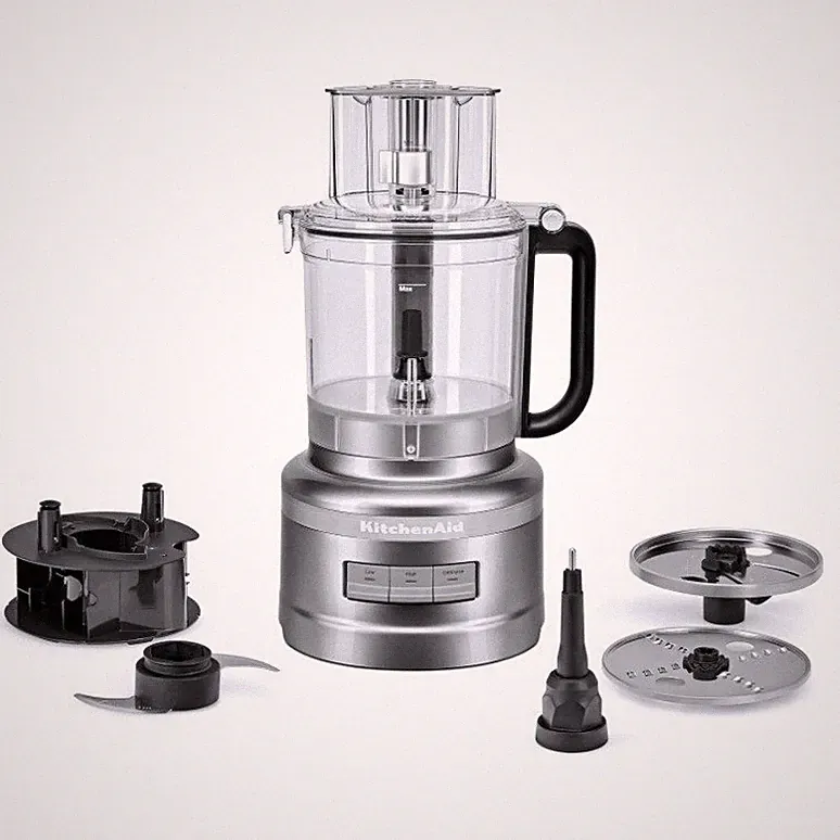 KitchenAid 13 Cup Food Processor KFP1317CU Contour Silver with In-Bowl Storage