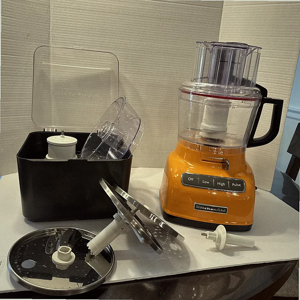 KitchenAid 13‑Cup Food Processor w/ Blades & Accessories KFP0930TG0 Orange