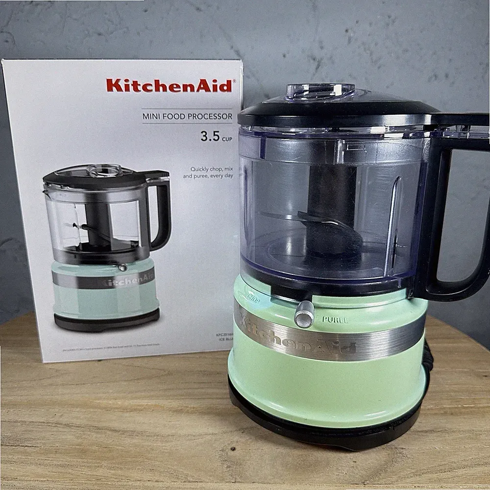 KitchenAid 3.5 Cup Mini Food Processor - KFC3516 - Ice Blue (FADING) - TESTED