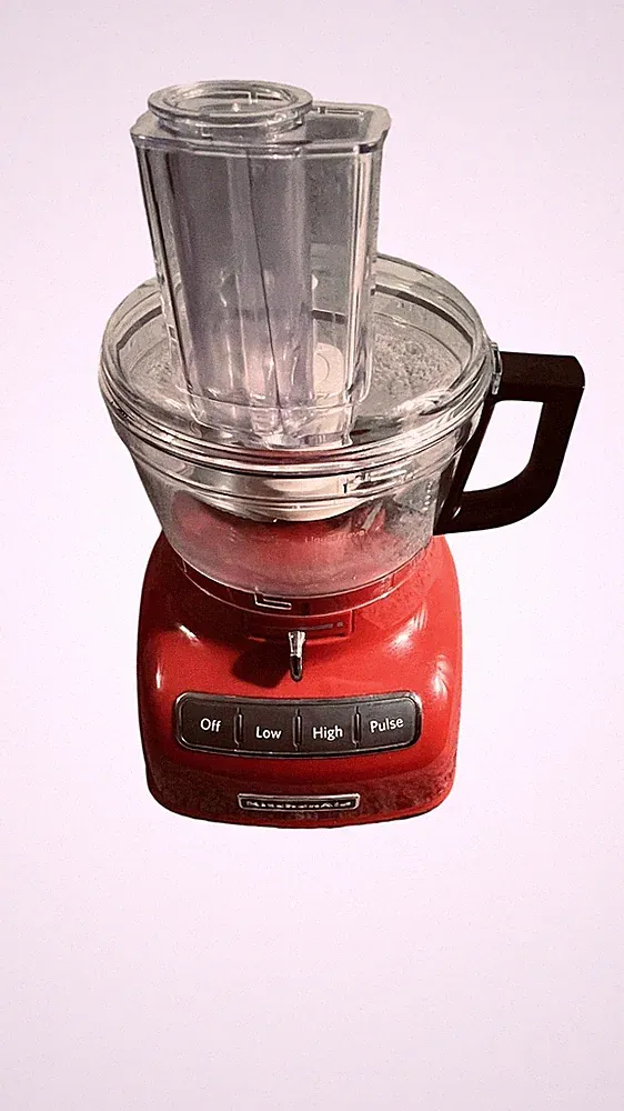 KitchenAid 4 Cup Food Processor Red Motor Base Bowl Lid Blade Pusher