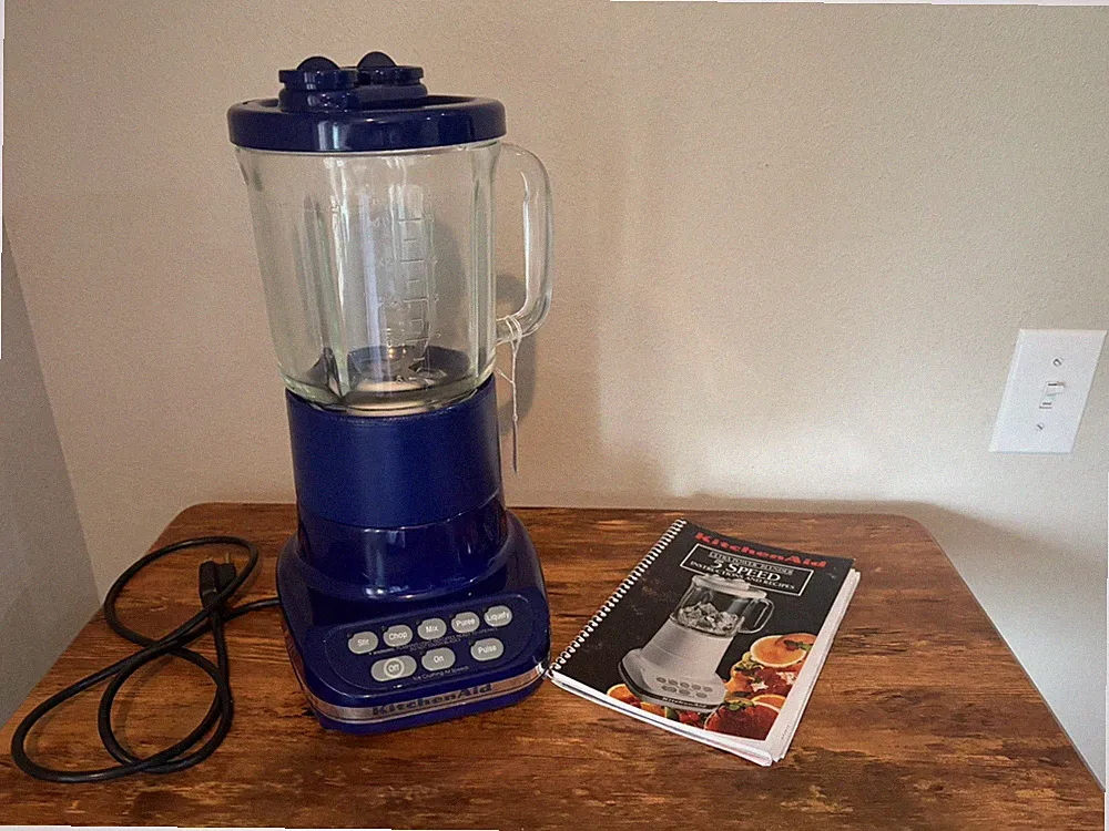 KitchenAid 5-Speed Ultra Power Blender Cobalt Blue with Glass Jar