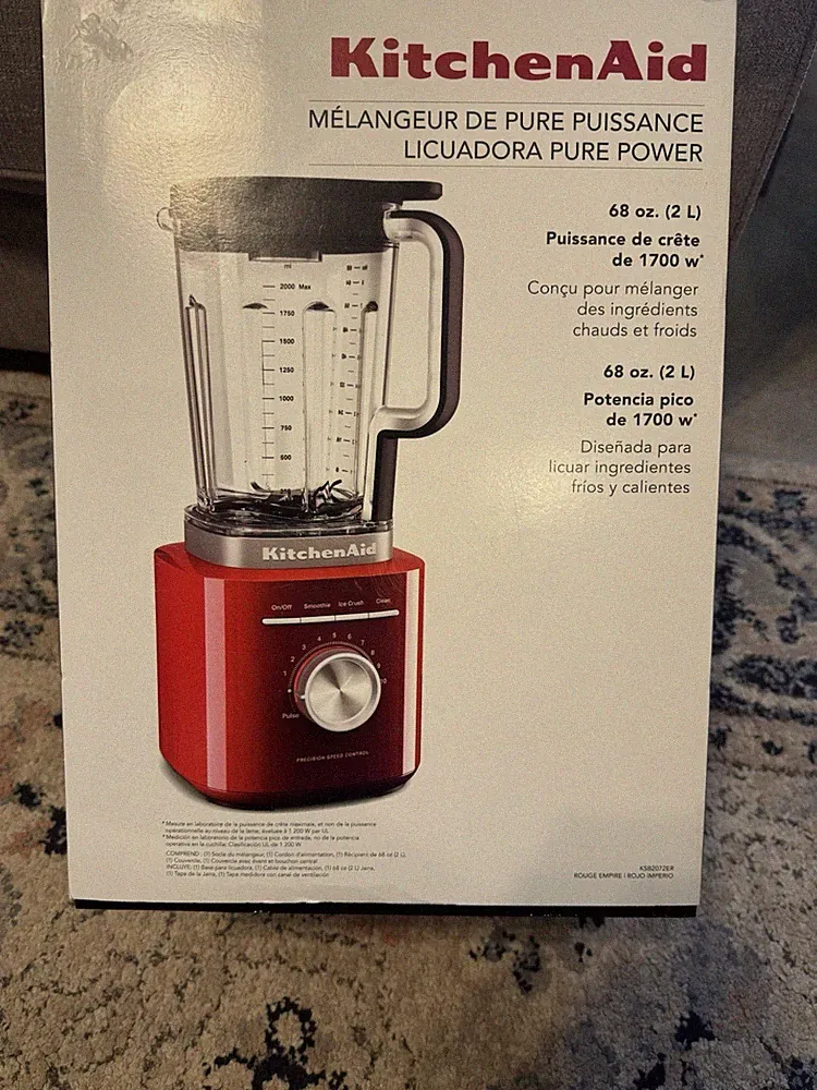 KitchenAid 68 oz Pure Power Blender, Empire Red, 1700watts