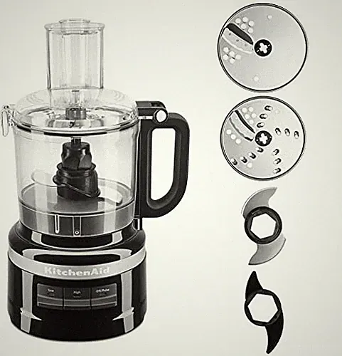 KitchenAid 7 Cup Food Processor Plus Chop Puree Knead Shred Slice KFP0719OB O...