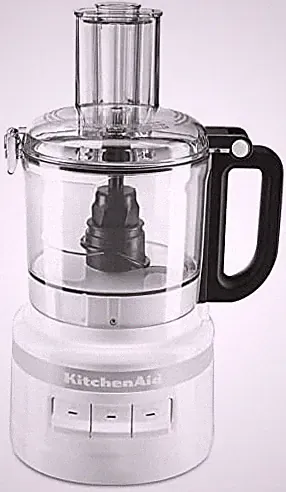 KitchenAid 7 Cup Food Processor Plus Chop Puree Knead Shred Slice KFP0719WH W...