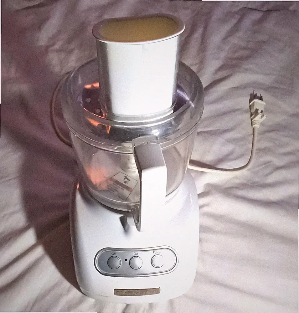 KitchenAid 7-Cup White Food Processor w/ Bowl, Lid, Pusher, Shredding Disc
