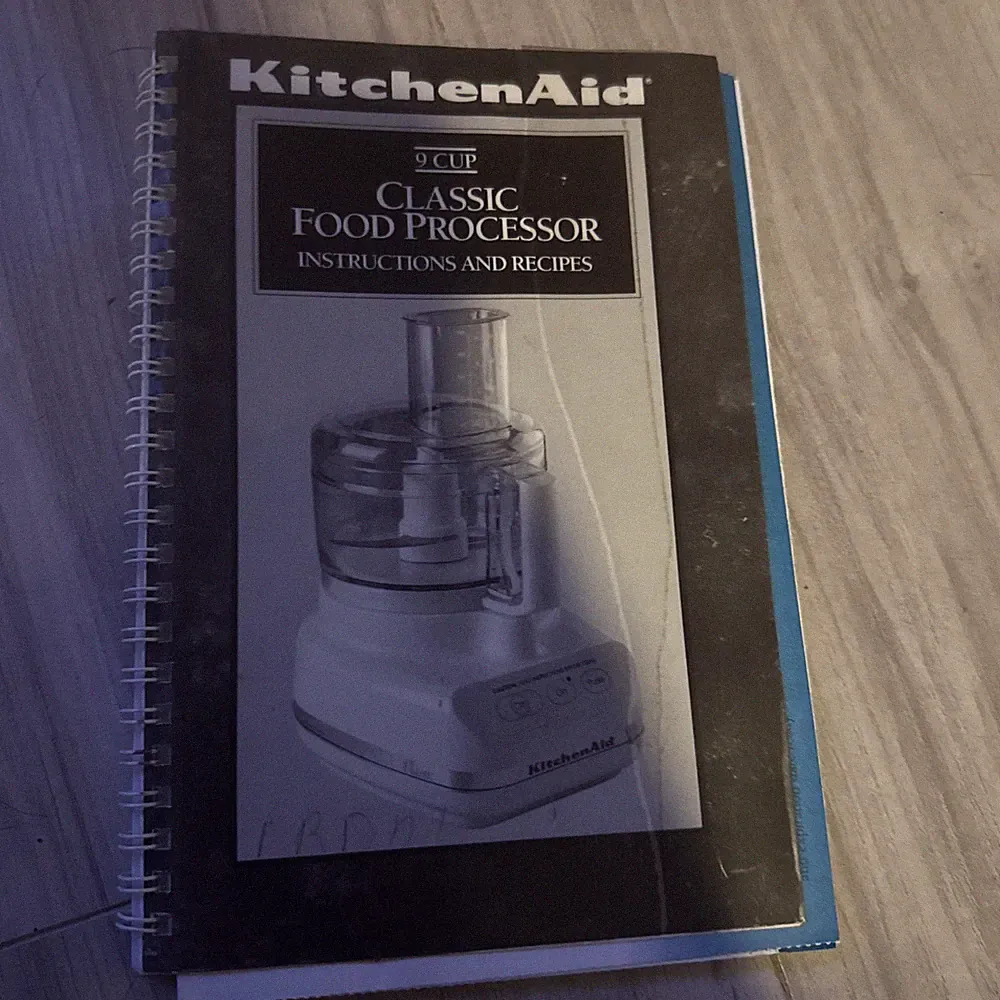 KitchenAid 9 Cup Classic Food Processor Instructions & Recipes MANUAL