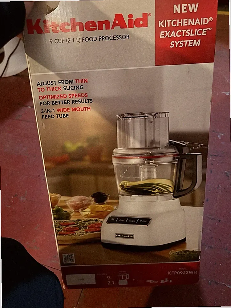KitchenAid 9-Cup ExactSlice Food Processor KFP0922WH White 250W Slice Chop